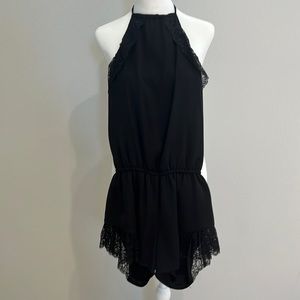 Guess Blqck Lace Romper